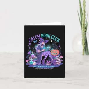 Tarjeta Salem Witch Book Club Halloween Leading Book Lover