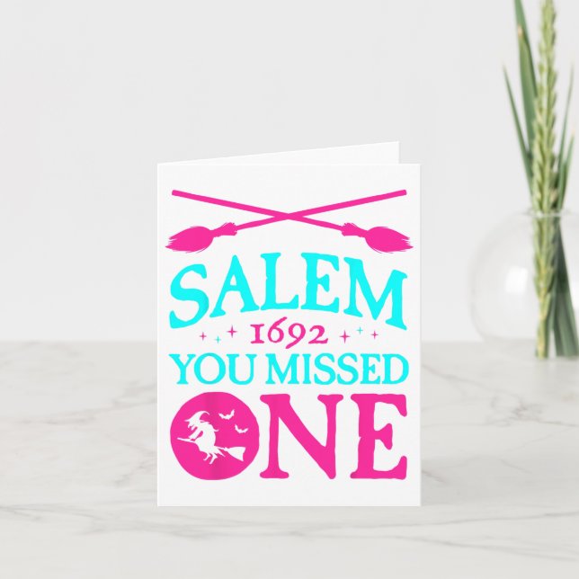 Tarjeta Salem Witch Trials 1692 Perdiste A Una Bruja Hallo (Anverso)