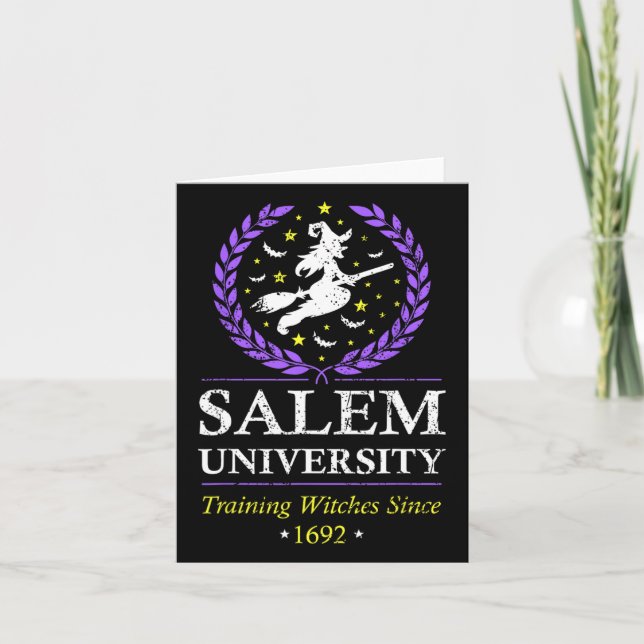 Tarjeta Salem Witch University Training Halloween (Anverso)