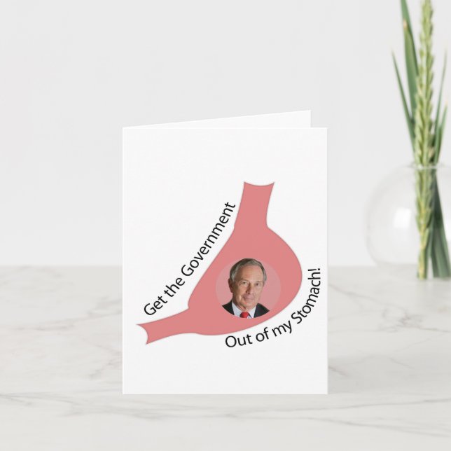 Tarjeta ¡Salga al gobierno de mi estómago! (Anverso)