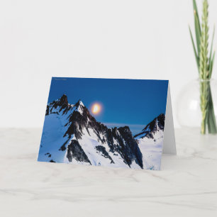 Tarjeta Salida de la luna en el Juneau Icefield - esconda