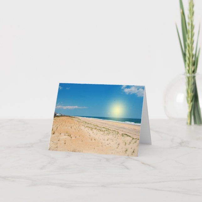 Tarjeta Salida del sol de la playa - notecard (Anverso)