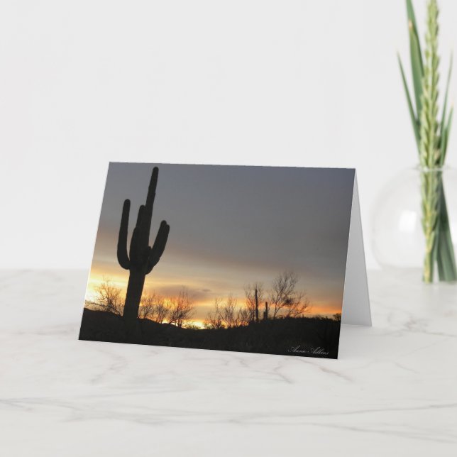 Tarjeta Salida del sol del Saguaro (Anverso)