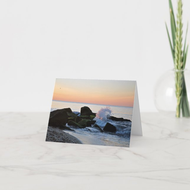 Tarjeta Salida del sol en el bacalao de cabo Falmouth, (Anverso)