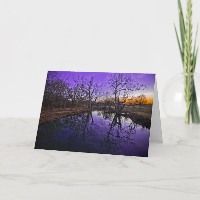 Tarjeta Salida del sol en parque del Seneca (Anverso)