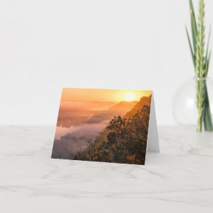 Tarjeta Salida del sol Notecard de la niebla del valle
