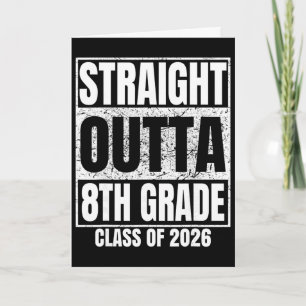 Tarjeta Salido de 8º Grado Cl 2026 Graduado de Octavo Grad