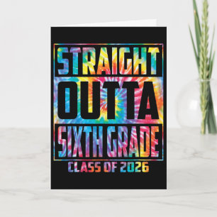 Tarjeta Salido de sexto grado Cl Graduación 2026 6to