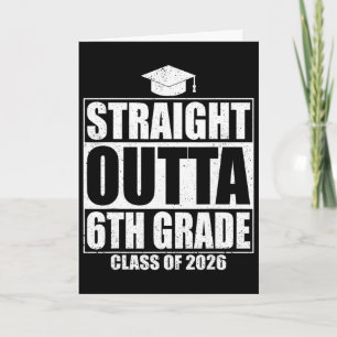Tarjeta Salido directamente del 6º Grado Graduación Cl 202