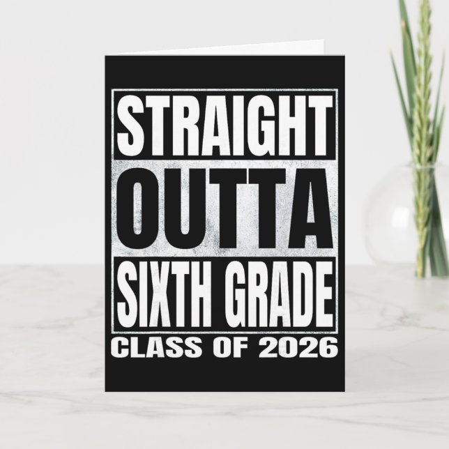 Tarjeta Salido Directamente del Sexto Grado, Graduado Dive (Anverso)