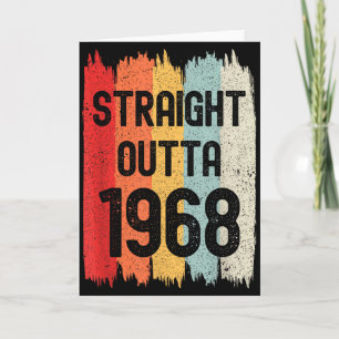 Tarjeta Salido directo de 1968 Cumpleaños divertido retro