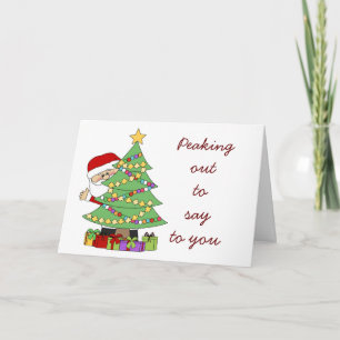 TARJETA SALIENDO A DECIR FELIZ NAVIDAD/FELIZ AÑO NUEVO
