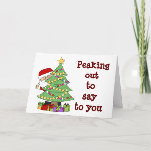 TARJETA ¡SALIENDO A DECIR QUE ESPERA QUE SANTA SEA BUENO P