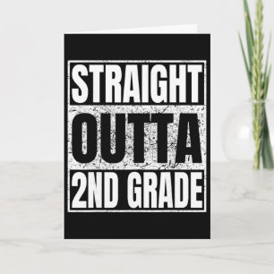 Tarjeta Saliendo de 2do Grado Cl divertido de 2026 Graduad