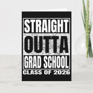 Tarjeta Saliendo Directo de la Escuela de Graduados Divert