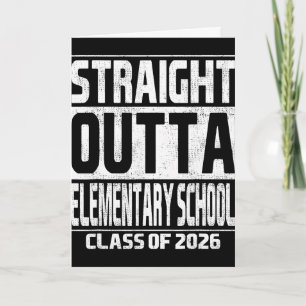 Tarjeta Saliendo directo de la graduación de la escuela pr