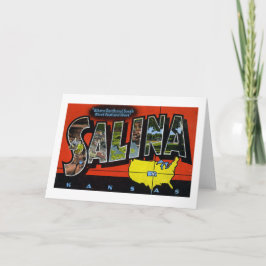 Tarjeta Salina Kansas Vintage Greeting