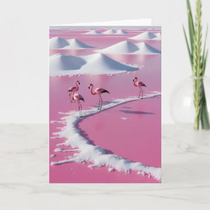 Tarjeta Salinas rosadas de bonaire