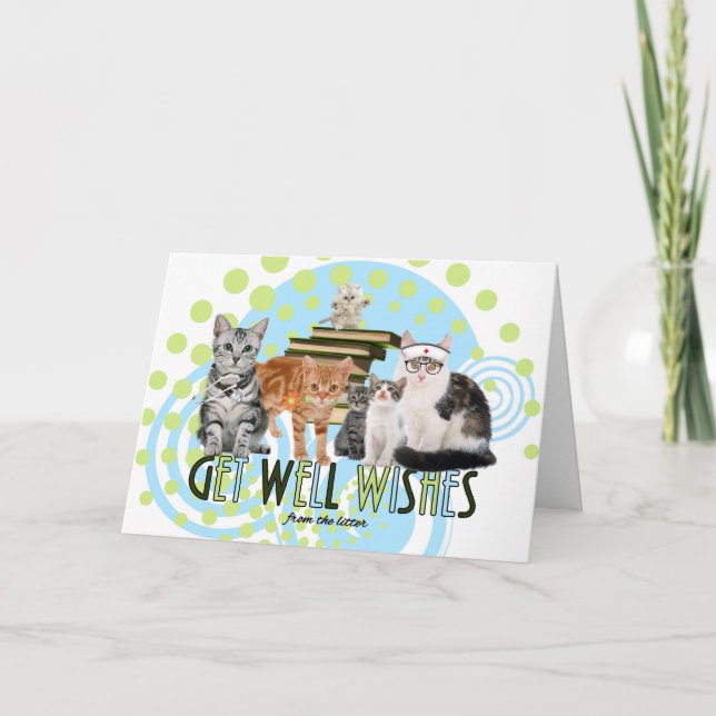 Tarjeta Salir bien de los gatos de grupo como Médicas y en (Anverso)