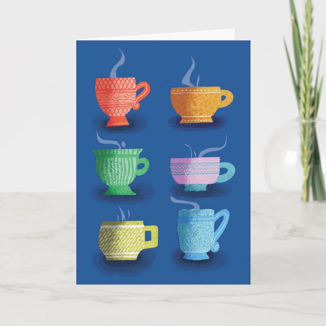 Tarjeta Salir bien del grupo seis tazas de líquido al vapo (Anverso)