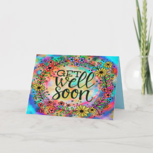 Tarjeta Salir Bien Pronto Bonito Floral