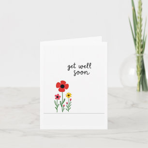 Tarjeta Salir Bien Pronto Con Flores