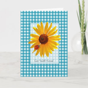 Tarjeta Salir Bien Pronto El Girasol Veraniego Y La Ladybu