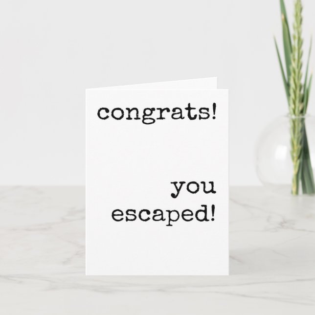 Tarjeta Salir de coworker, sarcástica, divertida, Minimali (Anverso)