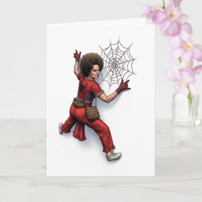 Tarjeta Sally O'Malley Spider-Man Superhéroe Fan Des perso (Orquídea)