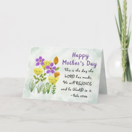 Tarjeta Salmo 118:24 Día Inspirador de la Madre Floral