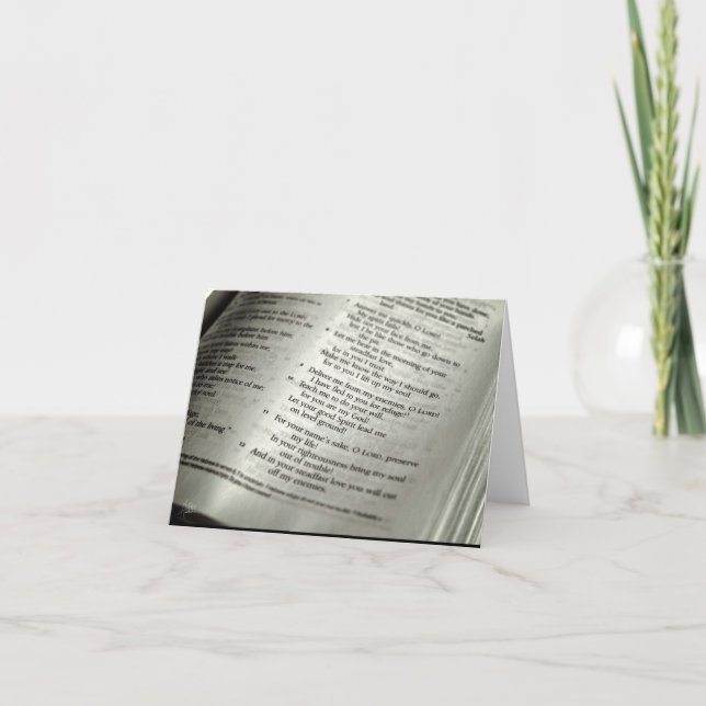 Tarjeta Salmo 143 [Tarjeta de felicitación] (Anverso)