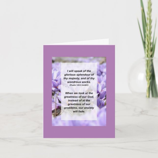 Tarjeta Salmo 145:5 Hablaré de lo glorioso de tus mamáes (Anverso)
