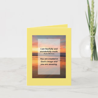 Tarjeta Salmo 149:14 Estoy asustada y maravillosamente hec