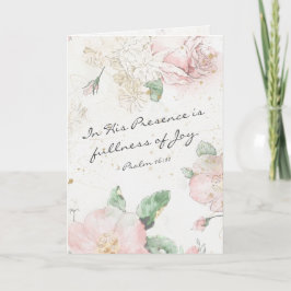 Tarjeta Salmo 16:11 en su presencia es alegría total