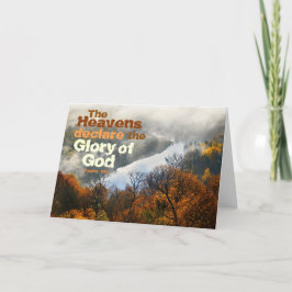 Tarjeta Salmo 19:1 Biblia Verse Glory of God Greeting Card