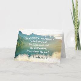 Tarjeta Salmo 23 1-3 Me lleva al lado de las aguas residua