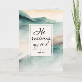 Tarjeta Salmo 23 1-4 Restaura Mi Cruz Del Alma