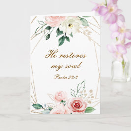 Tarjeta Salmo 23:3 Restaura mi versión de la Biblia del Al