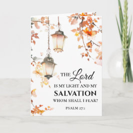 Tarjeta Salmo 27:1 El Señor es mi Biblia Luz y Salvación