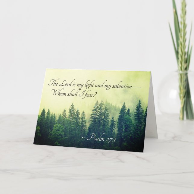 Tarjeta Salmo 27:1 El Señor es mi luz y mi salvación. (Anverso)
