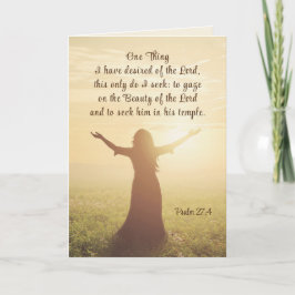 Tarjeta Salmo 27:4 Una cosa que deseé de la Biblia del Señ