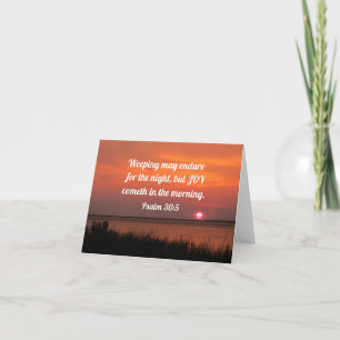 Tarjeta Salmo 30:5 El llanto puede durar toda la noche