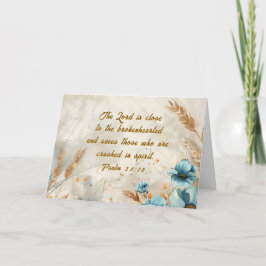 Tarjeta Salmo 34:18 El Señor está cerca de la Biblia de co