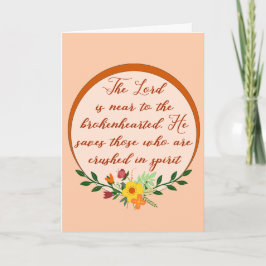 Tarjeta Salmo 34, El Señor Está Cerca De Los Que Tienen El