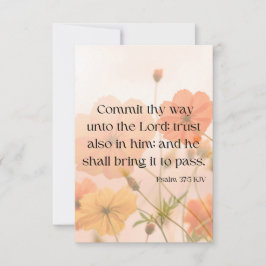 Tarjeta Salmo 37:5 KJV Escritura De Biblia Saludo Pic