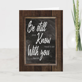 Tarjeta Salmo 46:10 Estar quieto y conocer el versículo de