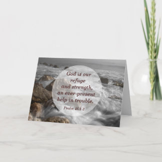 Tarjeta Salmo 46:1 Dios es nuestro refugio y fuerza