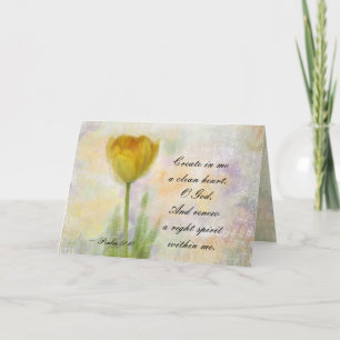 Tarjeta Salmo 51:10 Crea en mí un corazón limpio, oh Dios