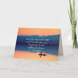 Tarjeta Salmo 55:22 Cuida tus preocupaciones por el SEÑOR