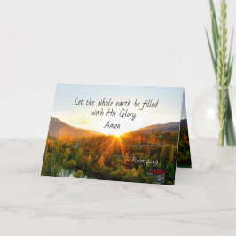 Tarjeta Salmo 72:19 Separe la tierra con Su Gloria